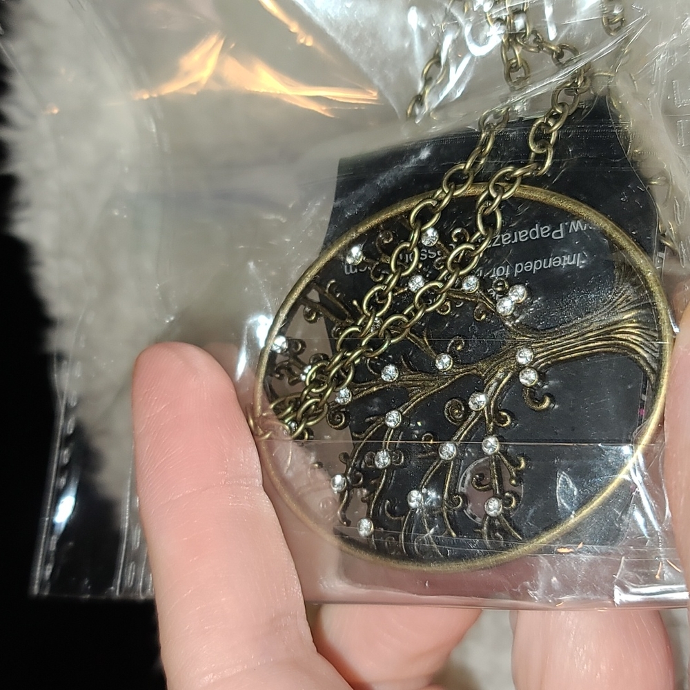 Longer Tree Autumn Abundance  Leaves rhinestones Brass - Picture 2 of 2